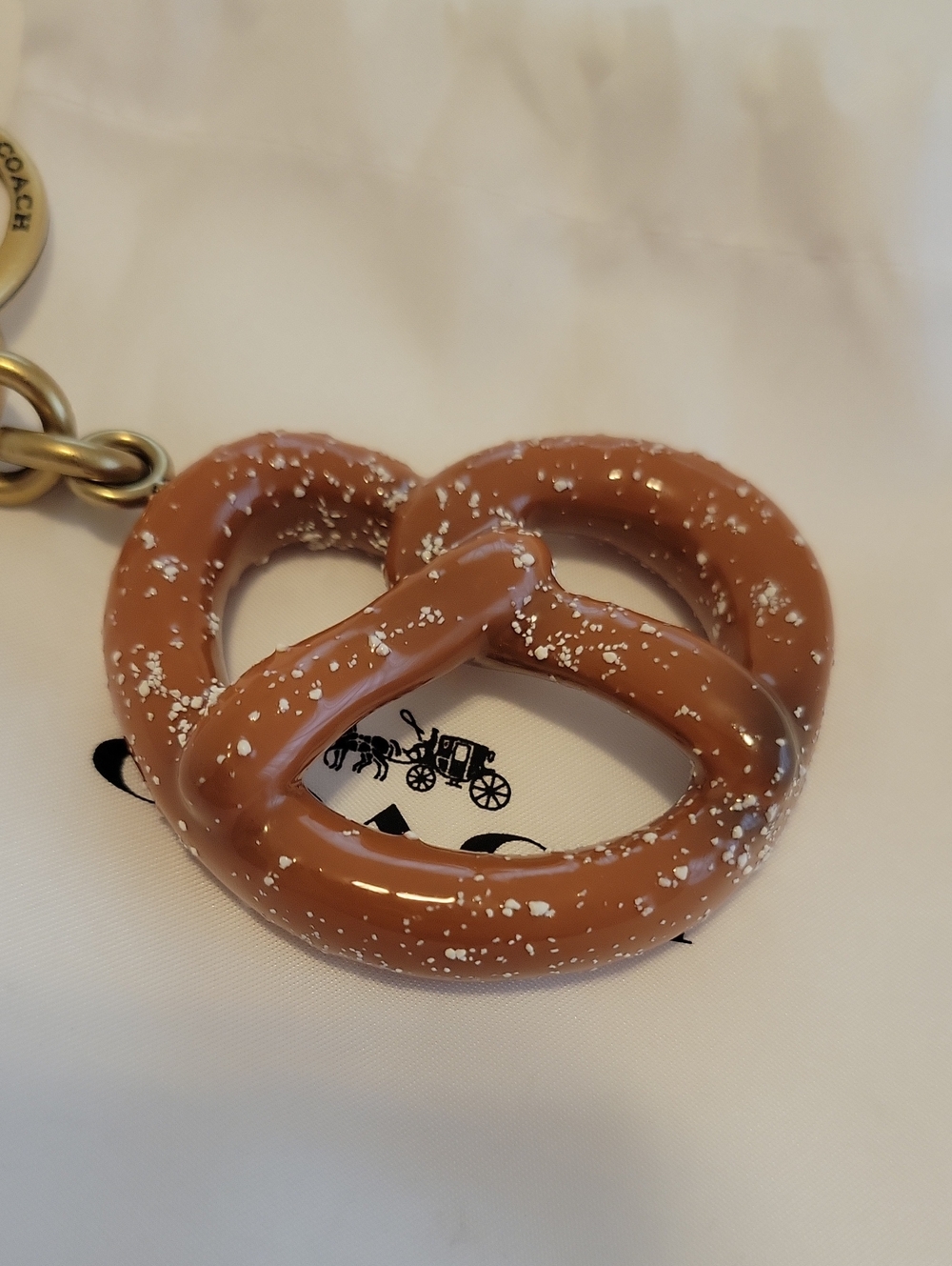 NWOT Coach Pretzel Charm - Picture 7 of 7